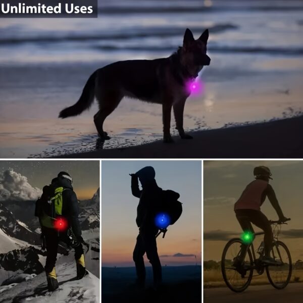 Bright LED Collar Light Pendant with Carabiner Clip-Setting Insulating Sheet for Nighttime Safety of Dogs and Cats - Flashing Pet Tag Supplies - Image 10