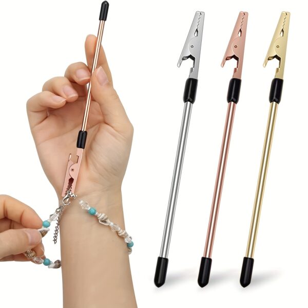 1Pc Easy-to-Use Bracelet Fastening Helper - DIY Jewelry Tool for Repair & Creation with Hook and Clip Features - Crafting Essential