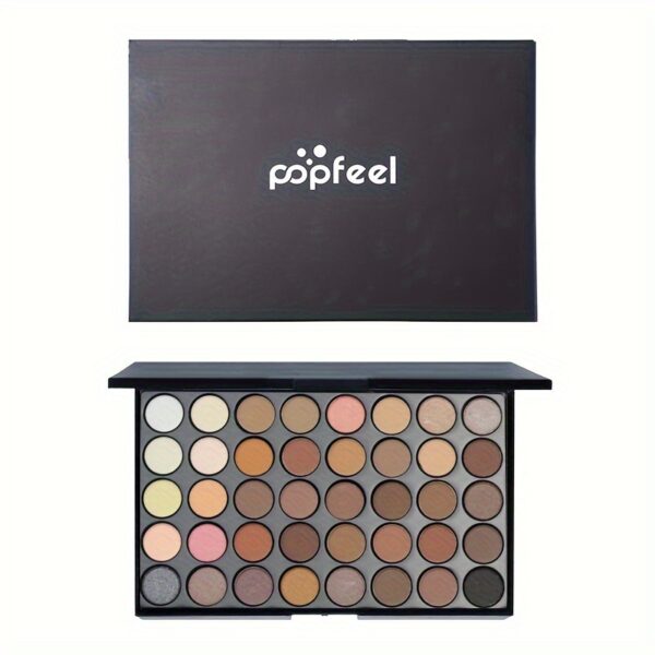 40 Colors Eye Makeup Palette, Matte Shimmer Glitter Metallic Eyeshadow Palette - Image 9
