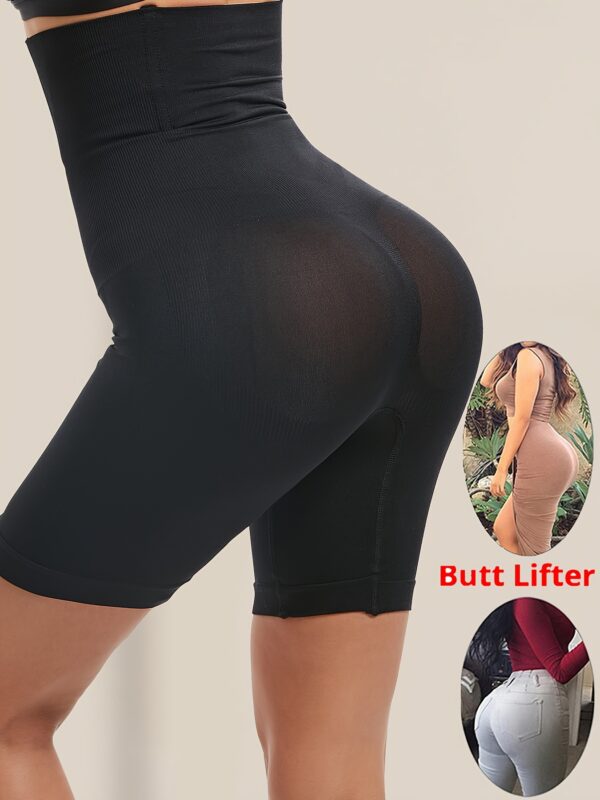 Solid Seamless High Waist Shaping Shorts, Tummy Control Compression Shorts To Lift & Shape Buttocks, Women's Underwear & Shapewear - Image 6