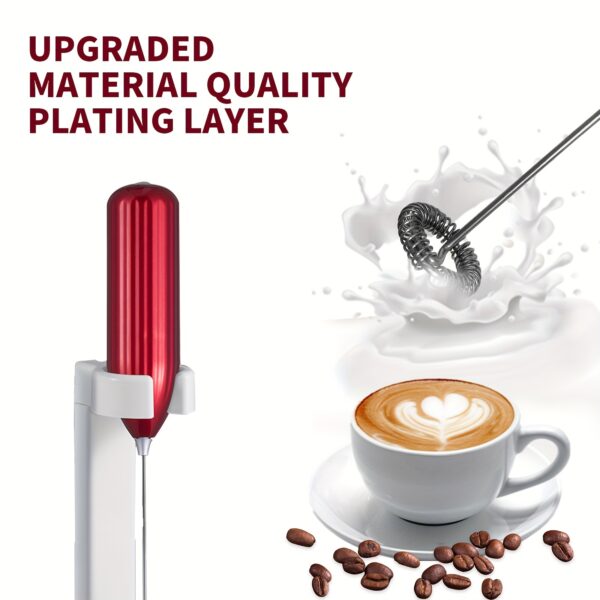 Lalayuan Electric Milk Frother, Mini Milk Foamer, Battery OperatedNot Included Stainless Steel Drink Mixer, Handheld Electric Whisk For Coffee, Latte, Cappuccino, Chocolate, Matcha, Foam Maker, Electric Wireless Blender Mini Coffee Maker, Hand Mixer - Image 15