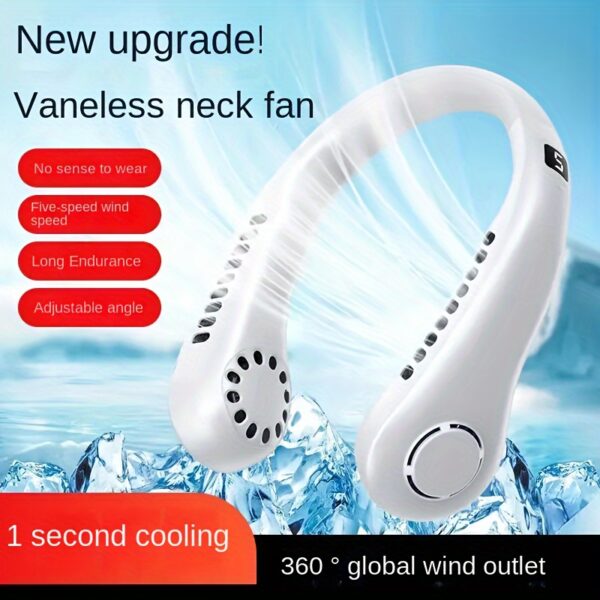 1PC Fashion USB Charging Fan Wearable Neck Fan 3 Speeds For Choosing Summer Outdoor Fan - Image 4