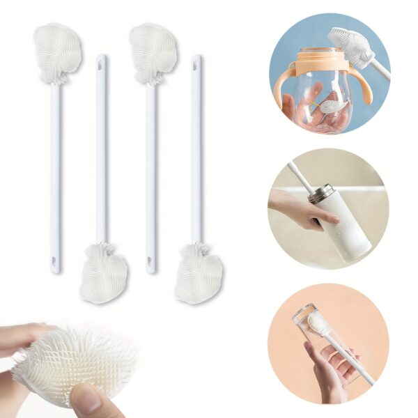 Bottle Brush, Bottle Cleaning Brush with Long Handle, Suitable for Cleaning Narrow-Mouth Containers, Vacuum Sports Bottles, Tumblers, Flasks And Glassware - Image 6