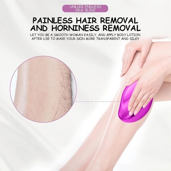 [Painless Hair Eraser] Painless Crystal Hair Eraser 1pc - Reusable & Waterproof Hair Removal Tool for Men & Women, Smooth Back, Arms, Legs - Image 11
