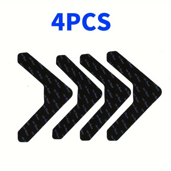 4/12/20pcs Rug Gripper Tape Double Sided Adhesive Non-Slip Rug Pad Tape Stickers Washable Area Rug Pad Carpet Tape Reusable Corner Side Grippers For Hardwood Floors and Tile - Image 3