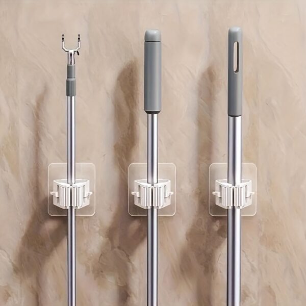 Easy-Install Punch-Free Mop & Broom Holder - Space-Saving, Durable Wall Organizer for Modern Homes - Image 6
