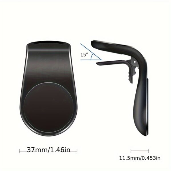 L Shape Air Vent Mount Stand Magnetic Mobile Holder Magnetic Car Phone Holder - Image 2