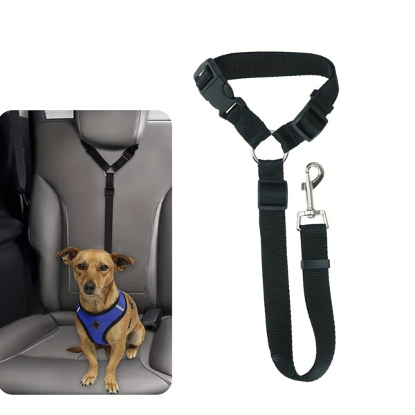 1pc Dog Seat Belt For Vehicle Secure, Pet Car Tether Safety Leash For Dogs In Vehicles, Dog Seatbelt Tether, Dog Seat Belt Buckle, Dog Car Seat Belt Christmas Gift - Image 3