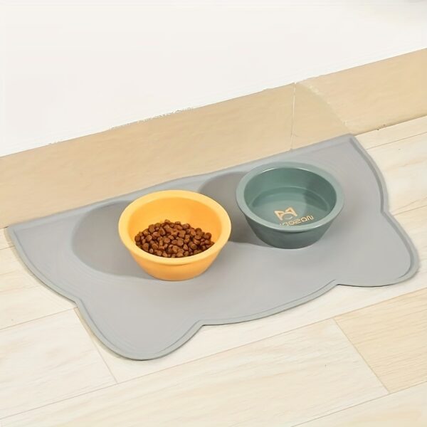 1pc Waterproof Silicone Pet Food Mat - Non-Slip, Easy To Clean - Image 3