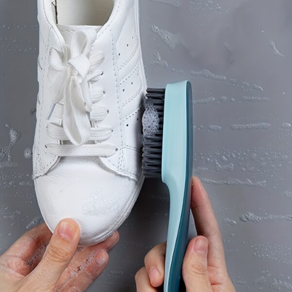 1PC Deluxe Shoe Cleaning Brush - Effective Plastic Clothes Scrubber with Gentle Bristles - Essential Household Cleaning Tool for Shoes, Suede, Nubuck, and Delicate Fabrics - Image 3