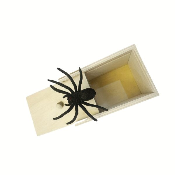 [Fun Surprise Spider Box Toy] Original Spider Prank Box, Fun Wooden Box Toy Prank, Funny Christmas Halloween Gift Box Surprise Toy and Prank Gift Practical Joke Kit, Surprise Your Family and Friends with this Fun Wooden Toy Spider Box - Handmade Creative - Image 3