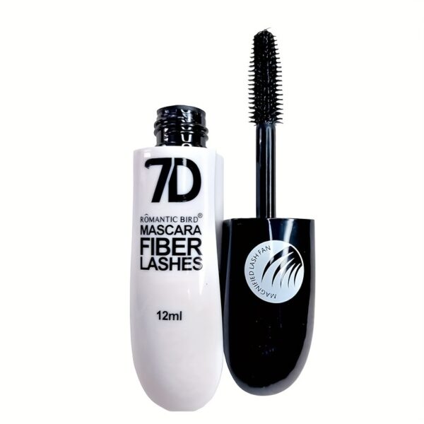 Lengthening 7D Silk Fiber Mascara with 4D Volume - Waterproof, Long-Lasting, Talc-Free, for All Skin Types, Black - Image 11
