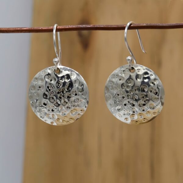 A Pair Of Minimalist Golden Concave And Convex Small Round Earrings For Women, With A Simple And Elegant Geometric Circular Design In European And American Style. - Image 5