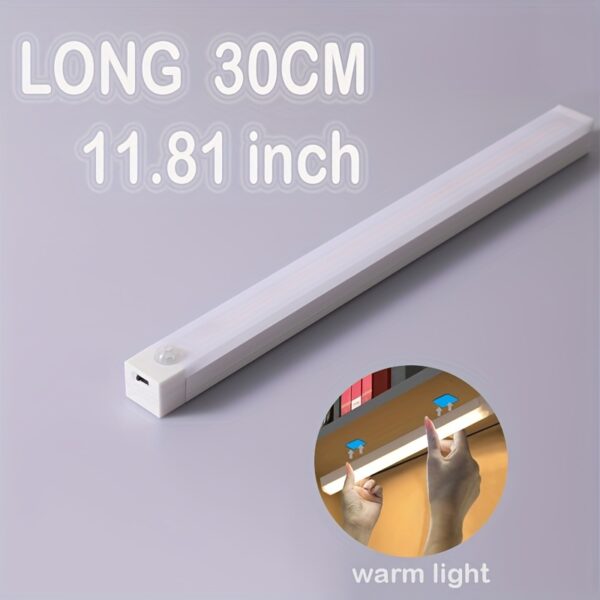 Smart Motion-Activated LED Light Strip - Wireless, Magnetic Mount, USB Rechargeable for Wardrobe, Kitchen, Desk & More - Image 9