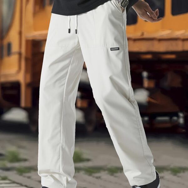 Mens Regular Fit Straight Leg Polyester Joggers - Soft, Breathable, and Comfortable Casual Sweatpants for Spring and Fall - Machine Washable and Easy Care - Image 12