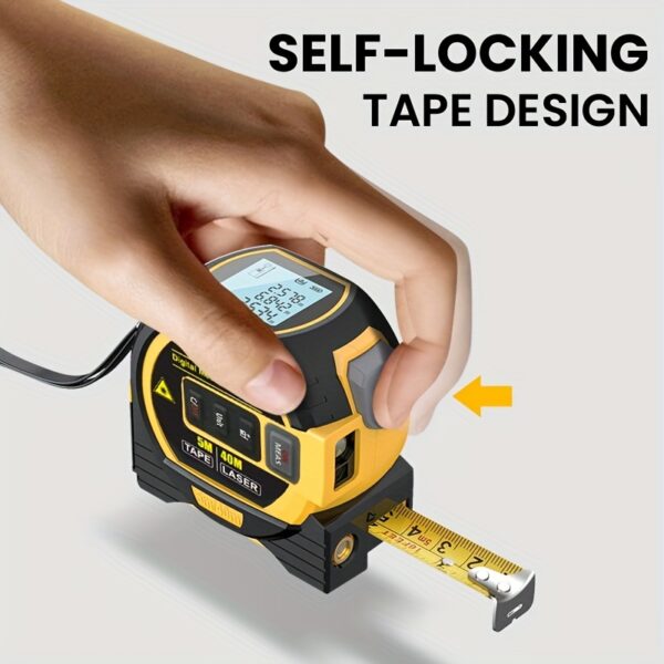 MIGPRC High-Precision Laser Rangefinder & Steel Tape Measure - Non-Waterproof, Alkaline Battery Powered - Image 10