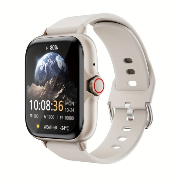 DESERTCAT Smart Watch, 1.83" Full Touch Screen, Activity Tracker with Call & Message Functions, Pedometer, Multiple Sports Modes, Compatible with iOS/Android Devices, Simple Style, Silicone Strap, Alloy Case, Ideal Gift for Any Occasion, Smart Watch for A - Image 13