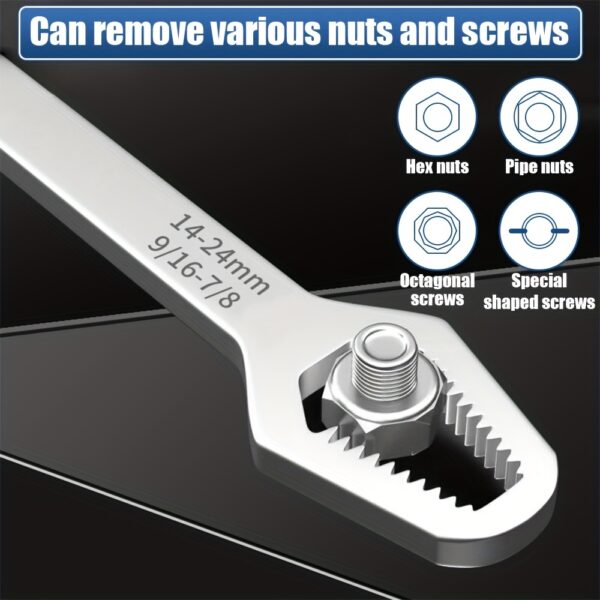 Universal Torx Wrench Set - Adjustable 3.5mm Thickness Double-Head Spanner with Self-Tightening Function for Glasses Wrench Board, Factory and Hand Tools - Durable and Versatile Tool for 8-22mm/3-17mm Applications - Image 11