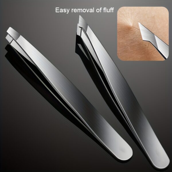 4pcs Professional Tweezers - Perfect For Eyebrow Hair Removal, Splinter & Ingrown Hair Removal & More - With Storage Bag & For Men & Women - Image 4