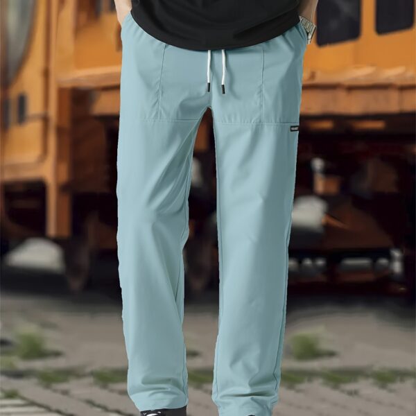 Mens Regular Fit Straight Leg Polyester Joggers - Soft, Breathable, and Comfortable Casual Sweatpants for Spring and Fall - Machine Washable and Easy Care - Image 18