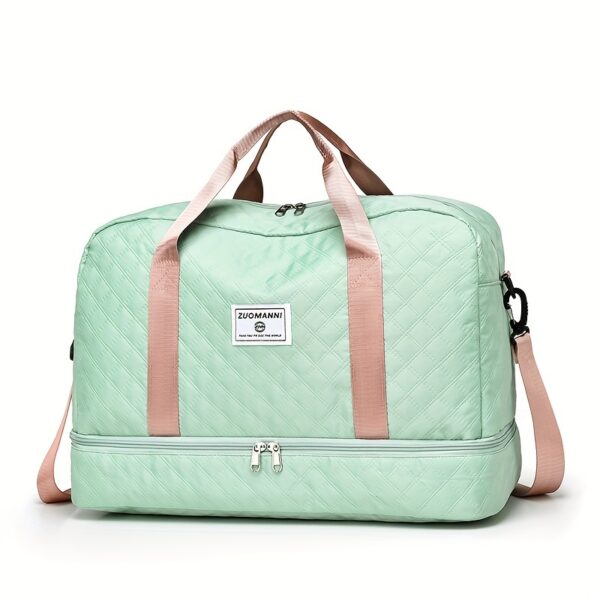 Ultra-Lightweight Large Capacity Argyle Travel Duffle Bag - Spacious & Highly Portable for Overnight Trips, Stylish Luggage Solution - Image 13