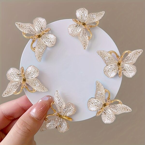 5pcs Whimsical Boho Butterfly Hair Clips for Girls - Sparkling Alloy Hair Accessories with Adorable Design - Perfect for Little Princesses - Image 12