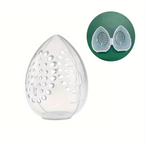 Protective Makeup Sponge Travel Case - Breathable Beauty Blender Holder with Clear Storage Box - Image 3