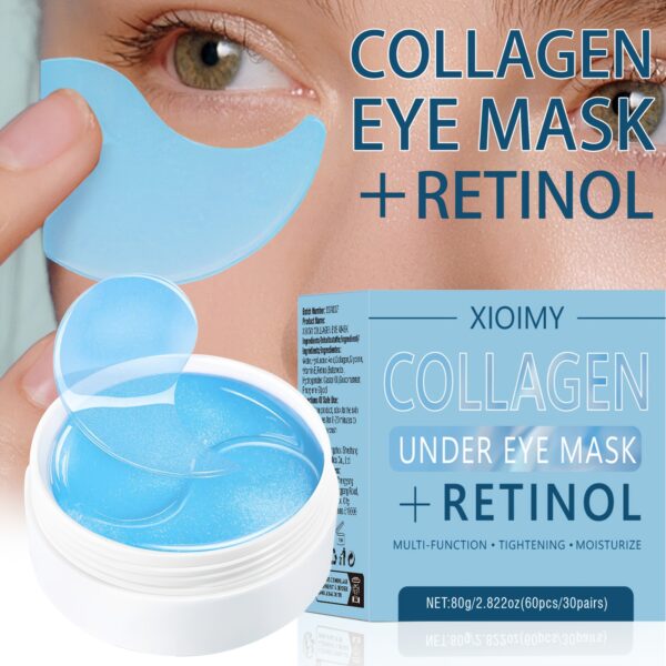 60pcs Xioimy Collagen & Retinol Under Eye Masks - Hypoallergenic Multi-Functional Gel Eye Patches for Tightening, Moisturizing & Firming - European Specialized Skincare for All Light Beige Types, Men & Women, Eye Patches Skincare, Gentle Skincare, Under-E - Image 7