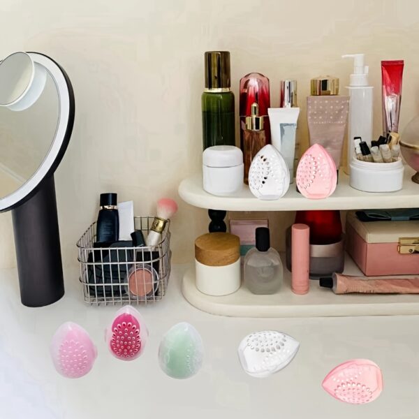 Protective Makeup Sponge Travel Case - Breathable Beauty Blender Holder with Clear Storage Box - Image 10