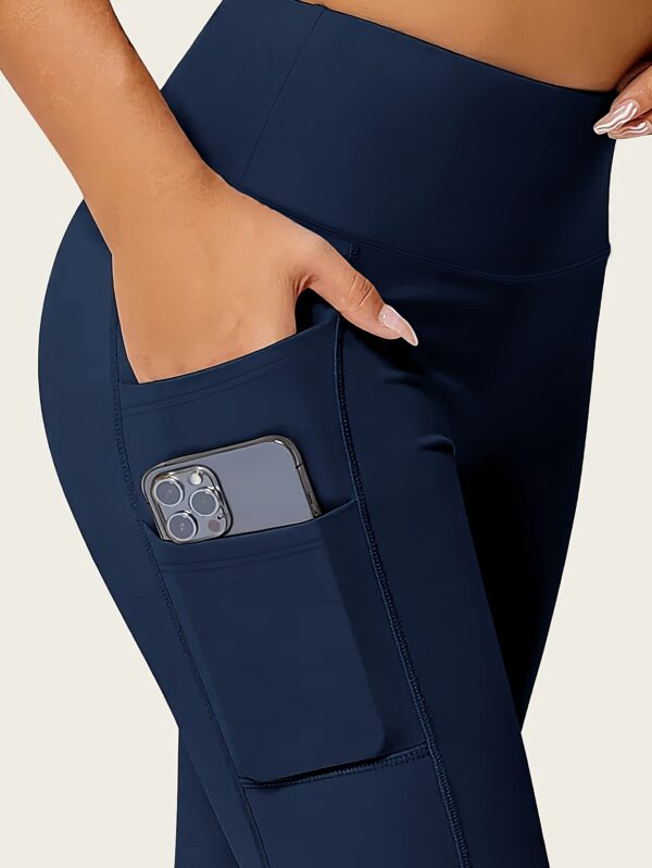 Seamless High-Waist Leggings With Pockets - Super Stretchy Blend For Comfortable Fit - Image 9