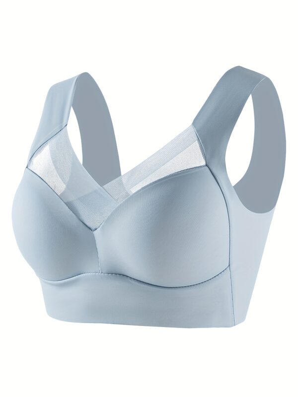 Women's Wireless Sports Bra with High Elasticity & Thin Molded Cups - No Underwire, Side Coverage, Push-Up Support for Yoga, Running, Gym - Soft Pink, Elegant Design, Machine Washable, Strapless Bra - Image 3