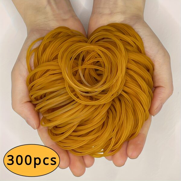 Strong Elasticity 100/300/666pcs Yellow Multi-Purpose Rubber Bands, Diameter 38mm Bubber Ring, Elastic Bands, Durable Natural Rubber for Office, School & Home Use - Image 5