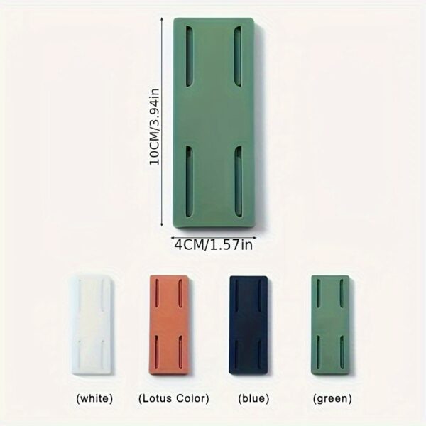 [Customer Favorite] Space-Saving Self-Adhesive Socket Organizer with Cable Management - Easy Install, No Damage Wall Mount Holder, Utility Hooks - Image 3