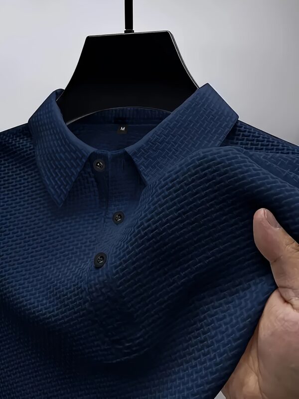 2024 New Men's Ice Sliky Fiber Sports Top - High-end Summer Short Sleeve, Versatile for Golf, Fishing, Basketball, Camping, Gym, Swimming, and Beach - Image 3