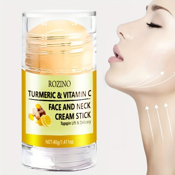 ROZINO Turmeric & Vitamin C Hydrating Face and Neck Cream Stick, 40g - Moisturizing, Lock-in Hydration for Smooth, Radiant Skin, Hypoallergenic, Suitable for All Skin Types - Image 9