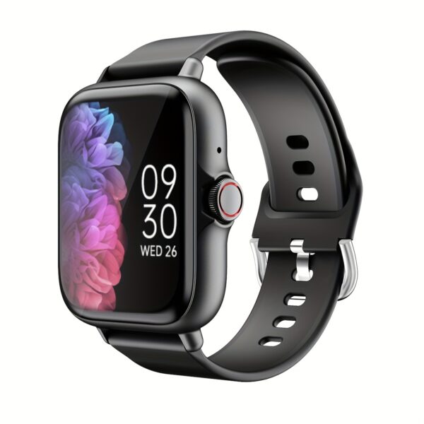 DESERTCAT Smart Watch, 1.83" Full Touch Screen, Activity Tracker with Call & Message Functions, Pedometer, Multiple Sports Modes, Compatible with iOS/Android Devices, Simple Style, Silicone Strap, Alloy Case, Ideal Gift for Any Occasion, Smart Watch for A - Image 3