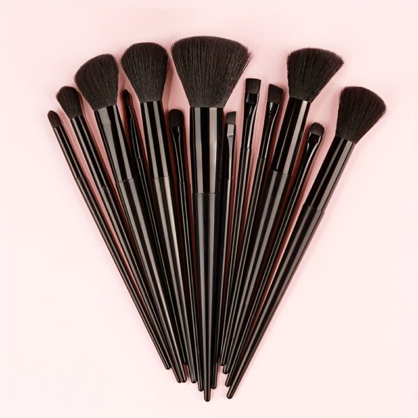 Pro Makeup Brush Set - Soft, Fluffy, Professional Nylon Bristles, ABS Plastic Rod, Unscented, for All Skin Types, Foundation, Powder, Eyeshadow, Kabuki, Blending Beauty Tool - Image 15