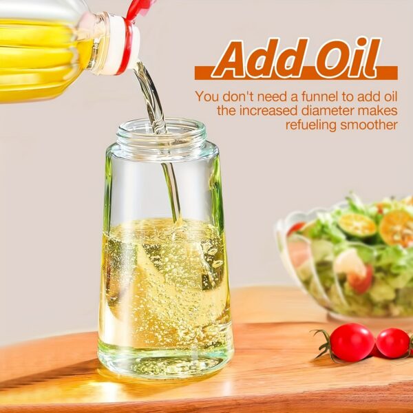 1pc Portable Oil Sprayer And Dispenser 2-In-1, Olive Oil Mister And Pourer, 470ML Plastic Kitchen Oil Spray Bottle for Cooking, BBQ, Air Fryer, Baking, Salad - Image 10