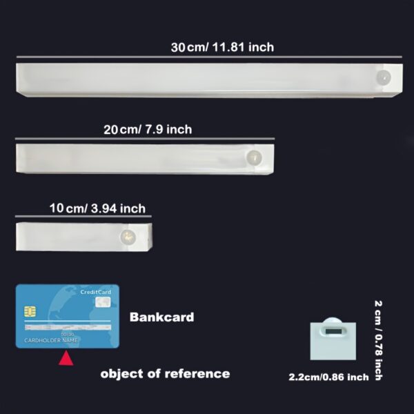 Smart Motion-Activated LED Light Strip - Wireless, Magnetic Mount, USB Rechargeable for Wardrobe, Kitchen, Desk & More - Image 6