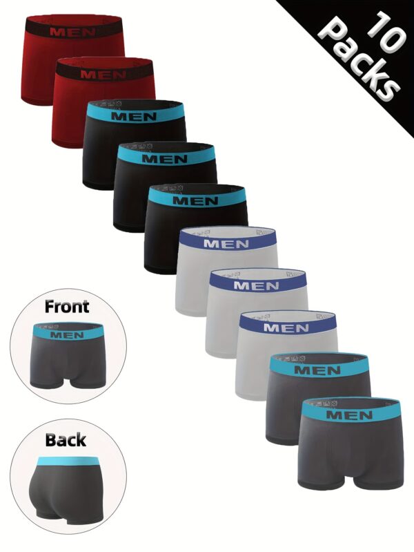 1/3/6 Pcs Men's Breathable Quick-drying Boxer Underwear High Elasticity And Skin-friendly Material Adult Underwear Men's Casual Sports Underwear Suitable For S/M/L Size - Image 10