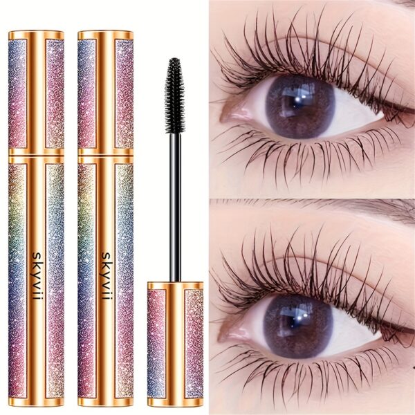 Starry Sky Mascara Lengthening Volumizing Waterproof Sweat Proof Long Lasting Smudge Proof Makeup Holding Curling Thick For Beginner - Image 10