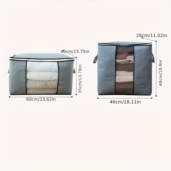 1pc Large Capacity Clothes Storage Bag - Makeup Travel Packaging Bag With Reinforced Handle And Sturdy Zipper - Bedroom Accessories - Image 6
