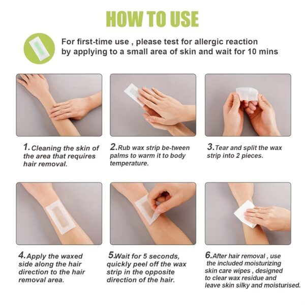 30pcs/set Honey Wax Strips, Facial Hair Removal Kit for Eyebrows, Upper Lip, Cheeks, Quick And Painless Hair Removal, Eyebrow Hair Remover - Image 9