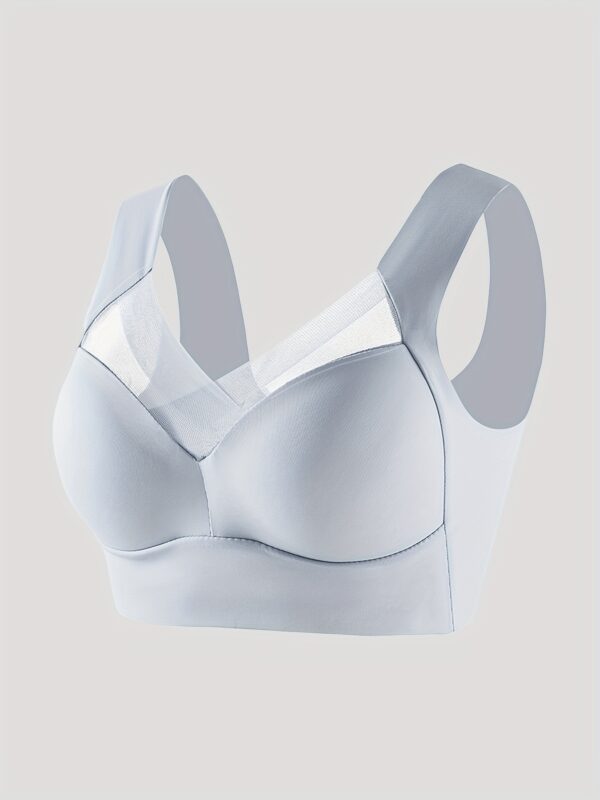 Women's Wireless Sports Bra with High Elasticity & Thin Molded Cups - No Underwire, Side Coverage, Push-Up Support for Yoga, Running, Gym - Soft Pink, Elegant Design, Machine Washable, Strapless Bra - Image 5