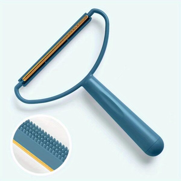 1pc Pet Hair Remover Tool for Dogs - Durable Plastic Lint Roller with Teal Handle, Coat Shaver & Fur Ball Trimmer for Home Use, Pet Grooming Tool|Functional Pet Accessory|Comfortable Grip - Image 3