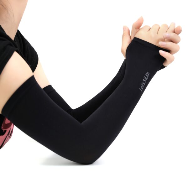2pcs Women's Ice Sliky Fiber Fabric Arm Sleeve Cooling Hand Covers for Running, Fishing, Cycling - Image 7