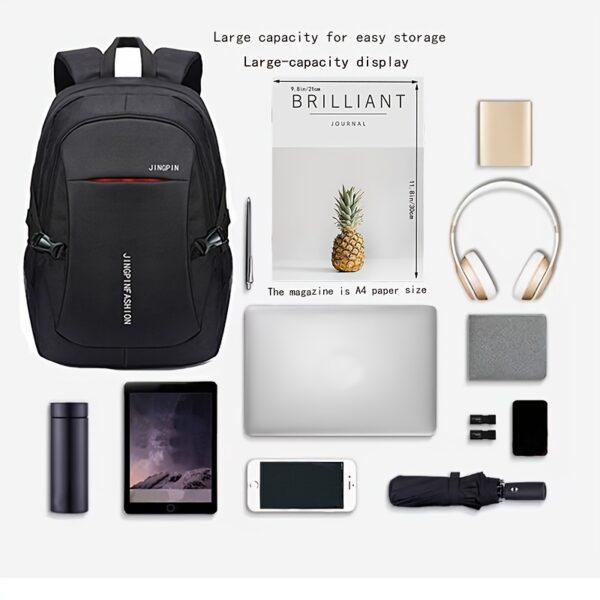 Men's Backpack, Trendy Large Capacity High School Junior High School Student Bag, Travel Bag Computer Bag (Zipper Direction Assorted Varieties) - Image 7