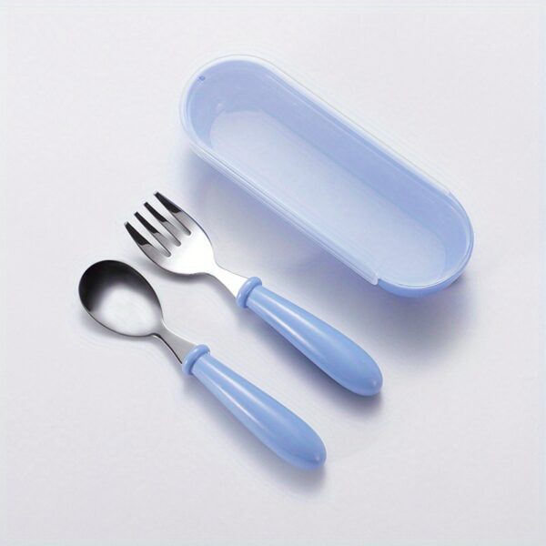 [Customized] Personalized Any Name Children's Tableware Spoon And Fork Storage Box Set, Children's Tableware Set Easter Gift - Image 7