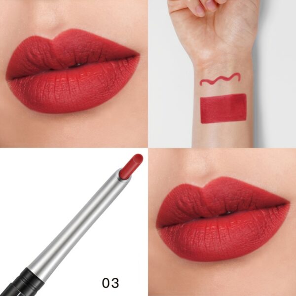 Waterproof Matte Lipliner Pencil Red Contour Tint Lipstick Long Lasting Non-stick Cup Moisturising Lips Makeup Cosmetic 12 Colors - Image 8