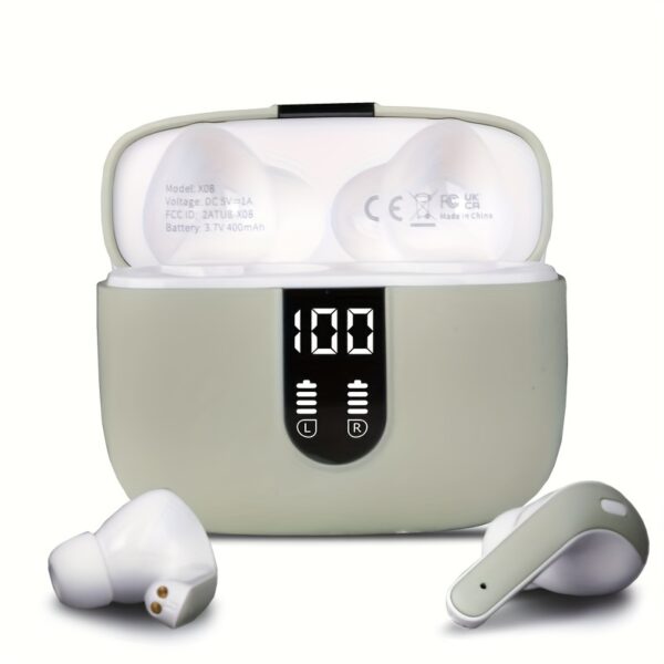 LIFEBEE Wireless Earbuds with 60H Playback, LED Power Display, Noise Cancelling Voice Call, Touch Control, Lightweight In-Ear Headphones with Condenser Mic, Rechargeable Lithium Polymer Battery, Type-C USB Charging, Compatible with Cellphones - Adult Use - Image 14